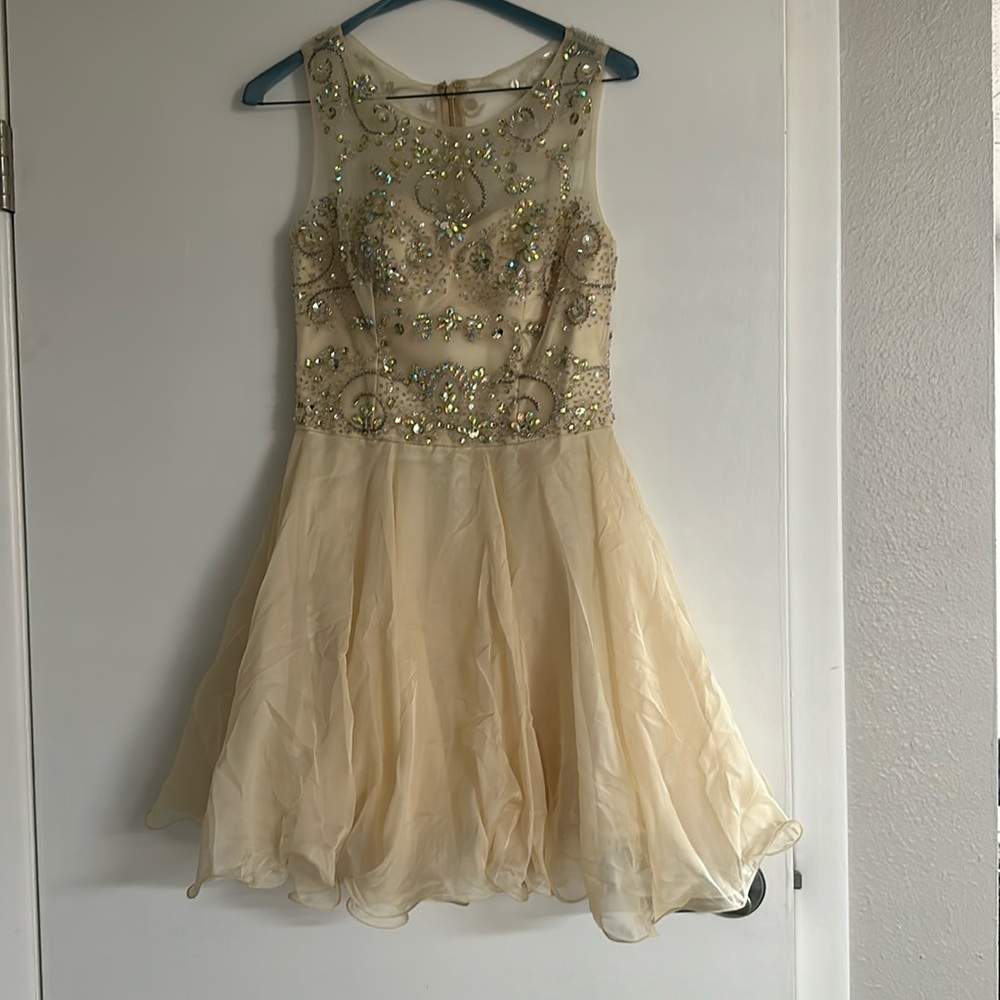 Cream short formal dress